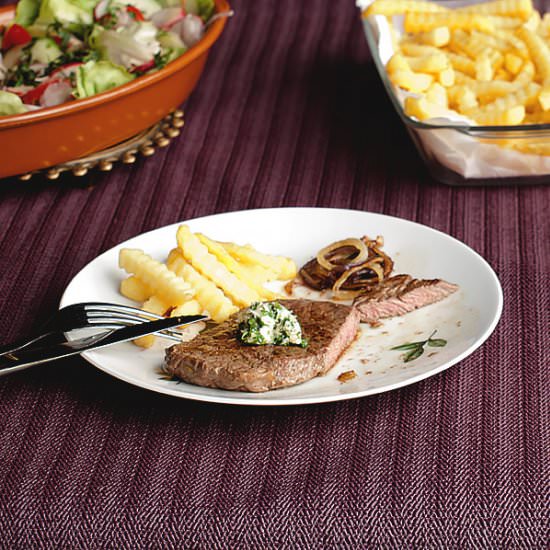 Beef Steak with Herb Butter - Recipe photo by MasalaHerb
