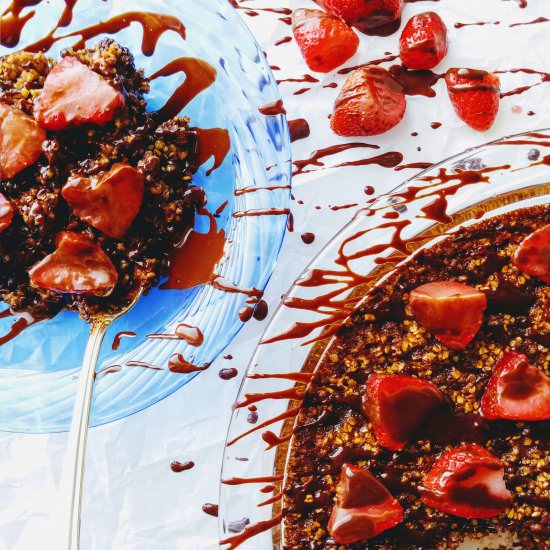 Chocolate Strawberry Oatmeal Bake - Recipe photo by Cradle Kitchen