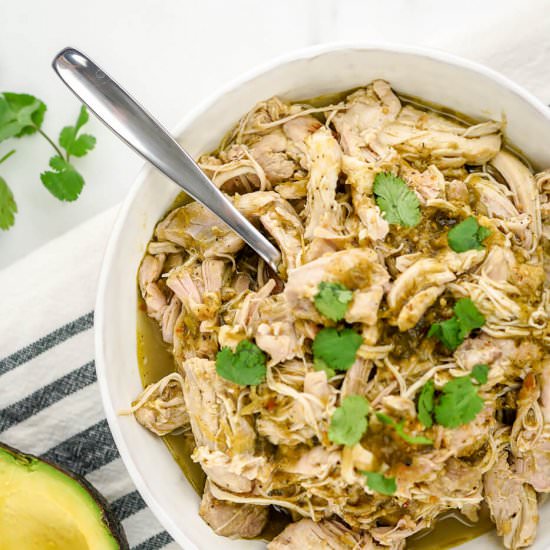 Instant Pot Salsa Chicken - Recipe photo by SlenderKitchen