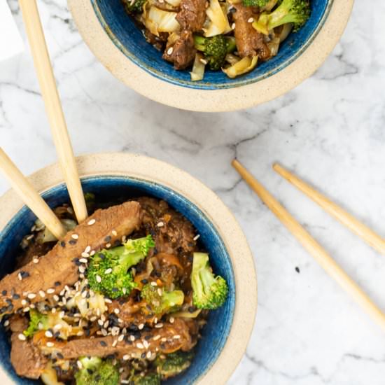 Hoisin Pork and Vegetables - Recipe photo by SlenderKitchen