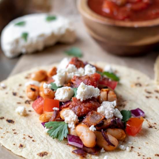 Smoky White Bean Tacos - Recipe photo by my quiet kitchen