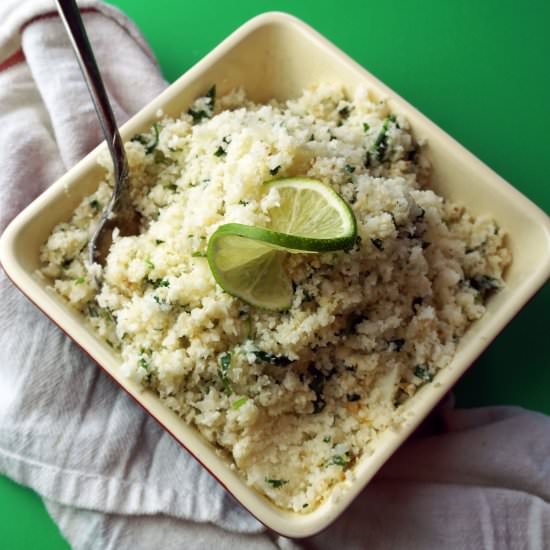 Cilantro Lime Cauliflower Rice - Recipe photo by Gillian Elizabeth