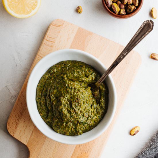 Swiss Chard Pesto - Recipe photo by plantedpurpose