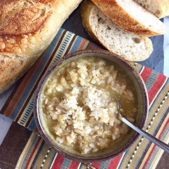 Rice & Smothered Cabbage Soup - Recipe photo by thebrookcook.wordpress.com