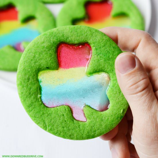 Stained Glass Shamrock Cookies - Recipe photo by downredbuddrive