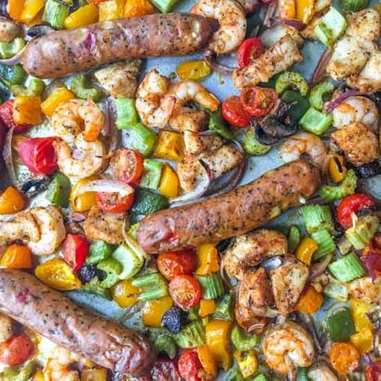 Cajun Shrimp & Chicken Sheet Pan - Recipe photo by MyLifeCookbook