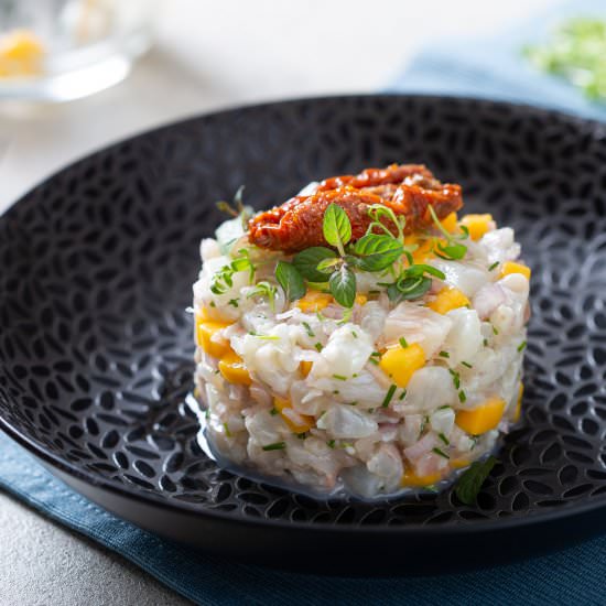 Fish tartare with mango - Recipe photo by DarkoKontin