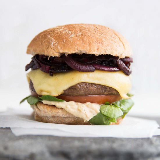 Portobello Mushroom Burger - Recipe photo by dontgobaconmyheart