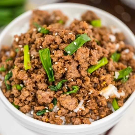 Korean Ground Beef - Recipe photo by peasandpeonies