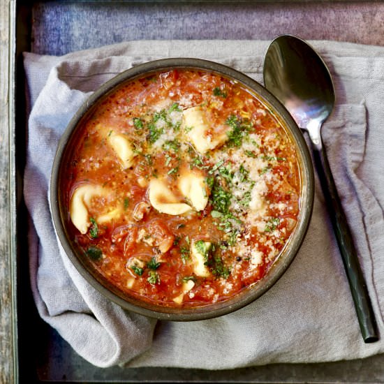 Tuscan Tortellini Soup - Recipe photo by simmerandsauce