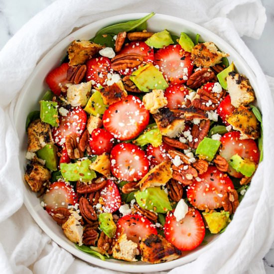 Strawberry Pecan Chicken Salad - Recipe photo by DineLikeShay