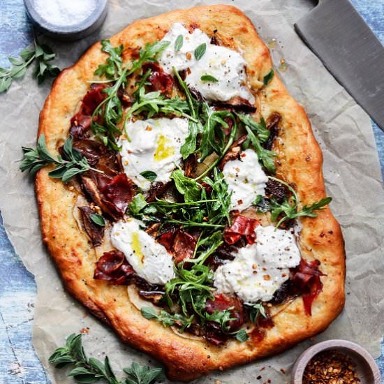 Potato Mushroom & Burrata Pizza - Recipe photo by Give it Some Thyme
