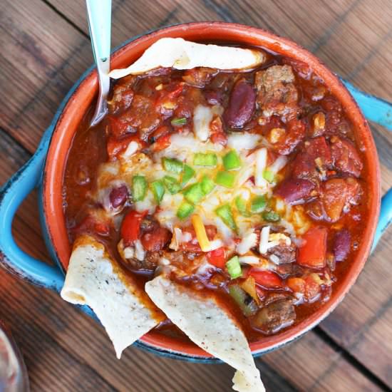 Smoky Whiskey Chili - Recipe photo by cheap-recipe-blog