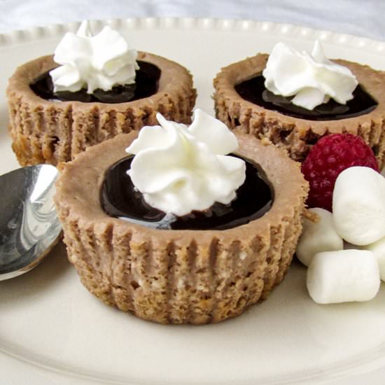 Mini Hot Cocoa Cheesecakes - Recipe photo by whiteflowerlane