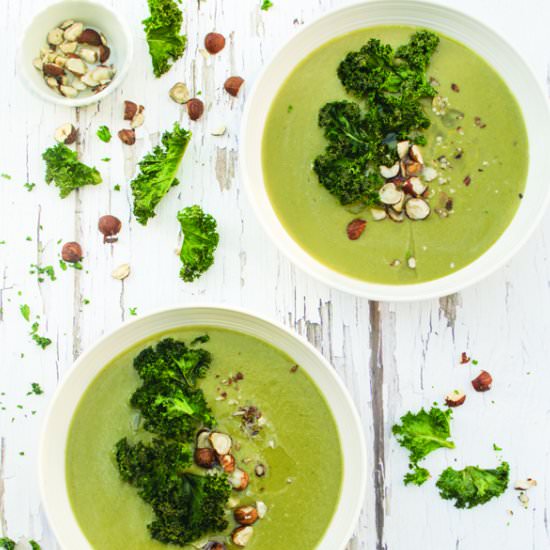 Jerusalem Artichoke & Kale Soup - Recipe photo by theflexitarian