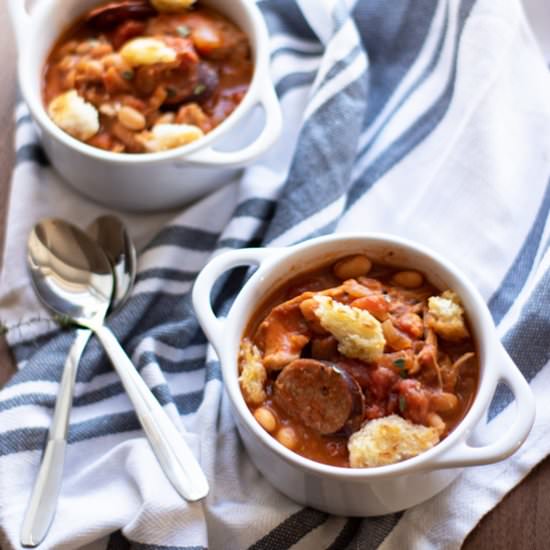 Sausage Cassoulet - Recipe photo by servingtonight