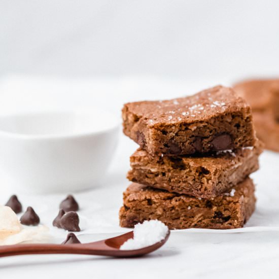 Sweet & Salty Brown Butter Blondies - Recipe photo by kickassbaker