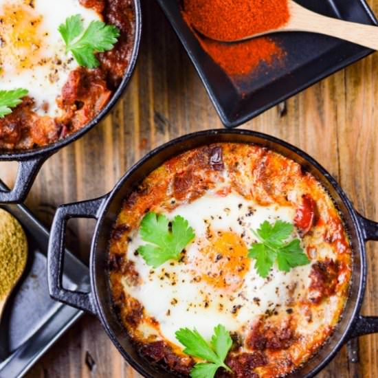 Smoky Baked Spanish Eggs - Recipe photo by linger