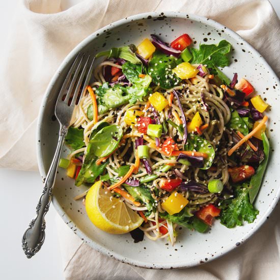 Rainbow Soba Noodle Salad - Recipe photo by PicklesNHoney