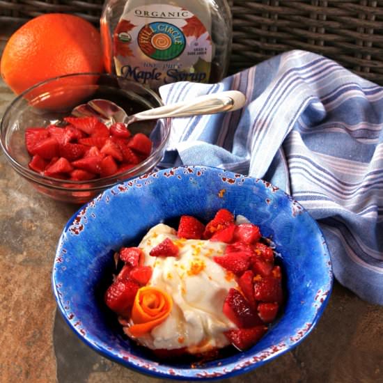 Orange-Strawberry Yogurt Bowls - Recipe photo by Flipped-Out Food