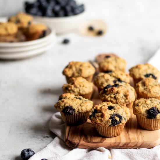 Blueberry Cornmeal Mini Muffins - Recipe photo by themindfulhapa