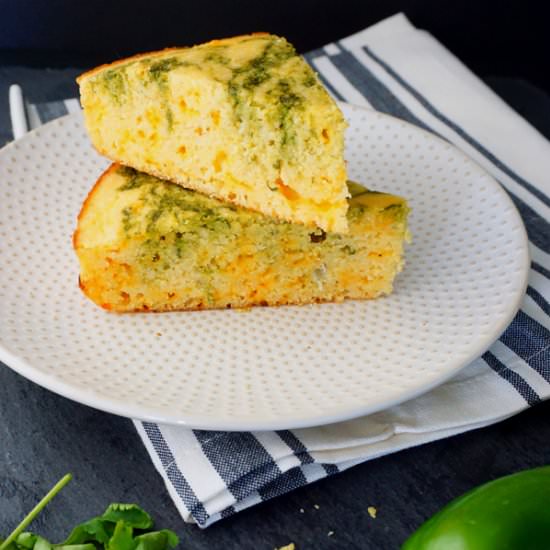 Marbled Jalapeno Cheddar Cornbread - Recipe photo by Frydae
