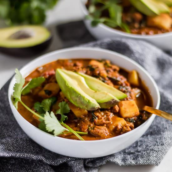 Chocolate Spice Turkey Chili - Recipe photo by paleoinpdx