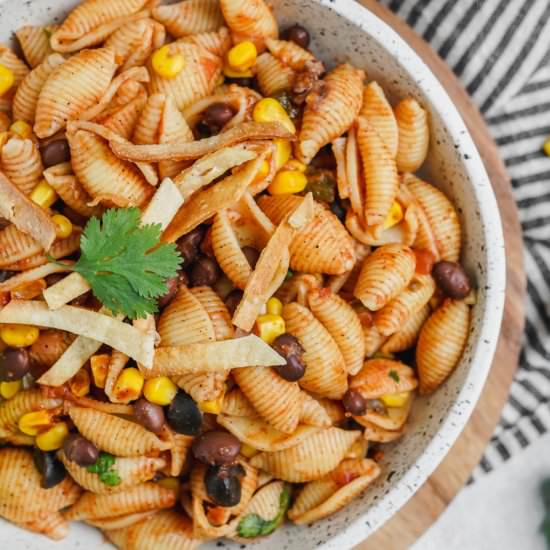 One Pot Taco Pasta - Recipe photo by sweetsimplevegan