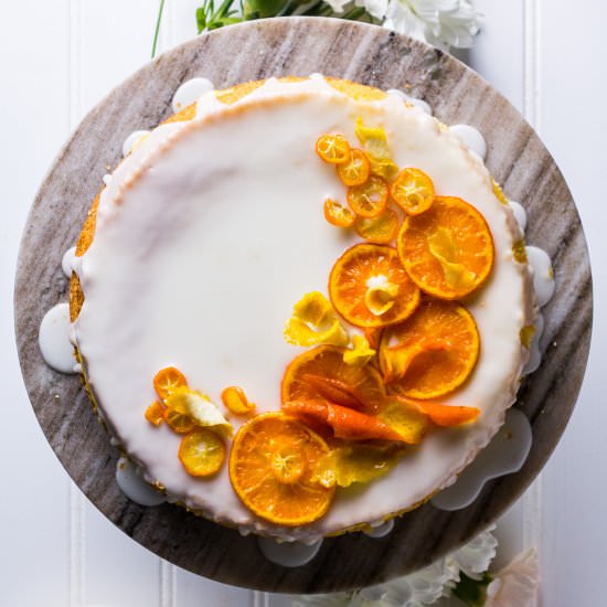 Citrus Cake with Citrus Curd - Recipe photo by kneadbakecook