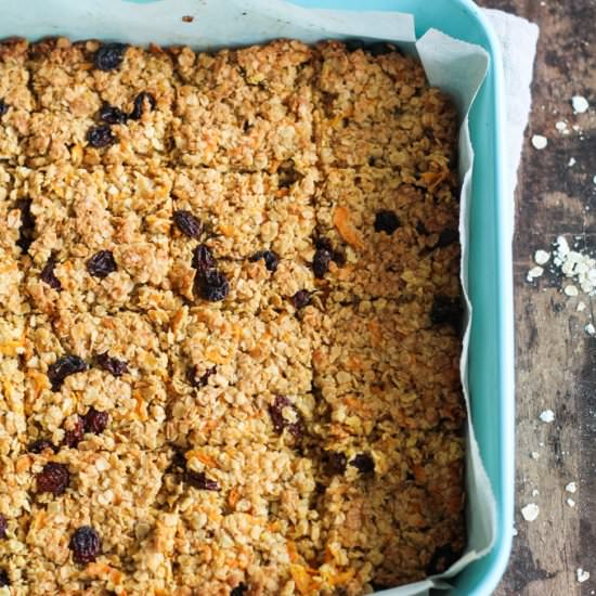 Low Sugar Carrot Cake Flapjacks - Recipe photo by addsomeveg