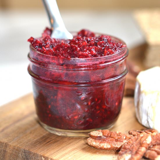 Super Easy Raspberry Jam - Recipe photo by My Flourless Kitchen