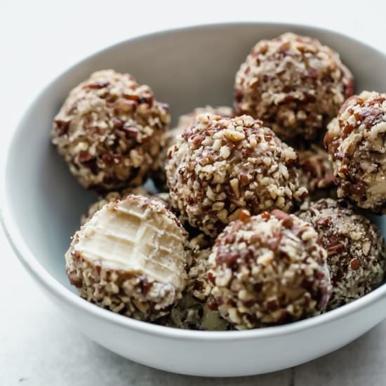 White Chocolate Pecan Fat Bombs - Recipe photo by eatbefitexplore