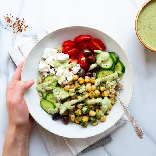Mediterranean Quinoa Bowls - Recipe photo by FromScratchFast