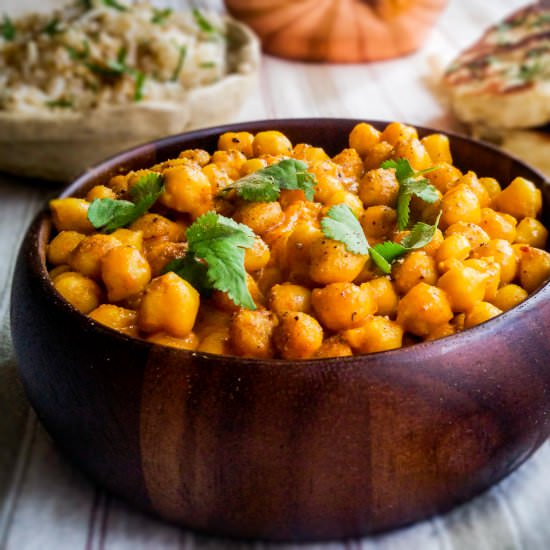 Spiced Chickpeas in Coconut Milk - Recipe photo by The Cosmic Cookie Jar