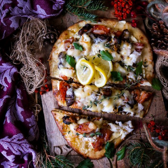 Smoked Seafood Flatbread - Recipe photo by havocinthekitchen