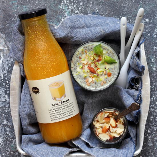 kesar badam chia pudding - Recipe photo by easyfoodsmith