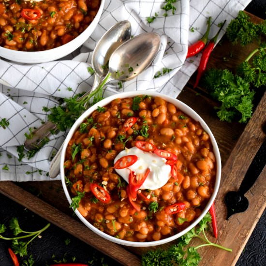 Spicy White Bean Vegetarian Chili - Recipe photo by byronethomas