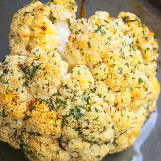 Whole Roasted Cauliflower - Recipe photo by 1PotRecipes