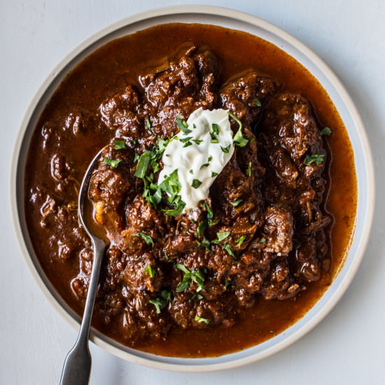 Instant Pot Short Rib Chili - Recipe photo by apleasantlittlekitchen