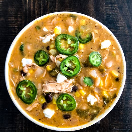 Bourbon Chicken Enchilada Chili - Recipe photo by Heartatworkrecipes