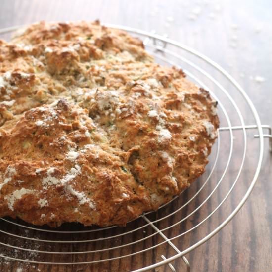 Courgette Spelt Soda Bread - Recipe photo by addsomeveg
