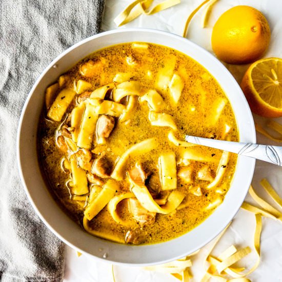 Sweet Onion Chicken Noodle Soup - Recipe photo by Cradle Kitchen
