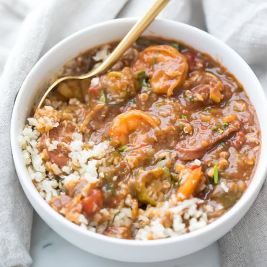 Healthy Authentic Seafood Gumbo - Recipe photo by 40aprons