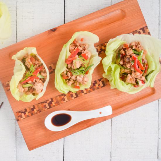 Chicken Lettuce Wraps - Recipe photo by SlenderKitchen