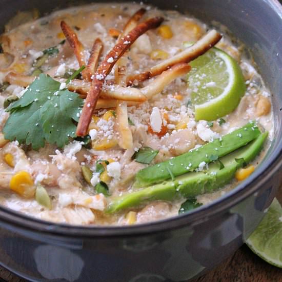 Slow Cooker White Chicken Chili - Recipe photo by agoudalife