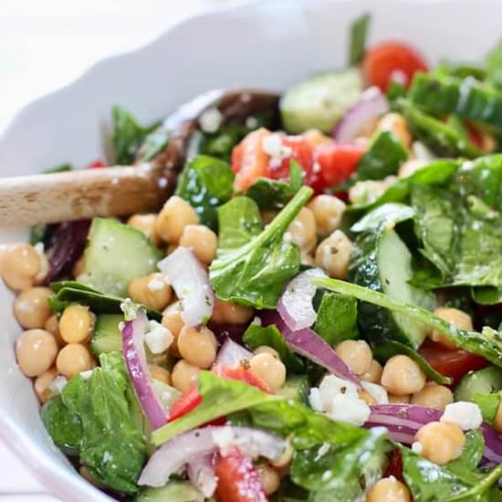 Healthy Chickpea Salad - Recipe photo by laughingspatula.com