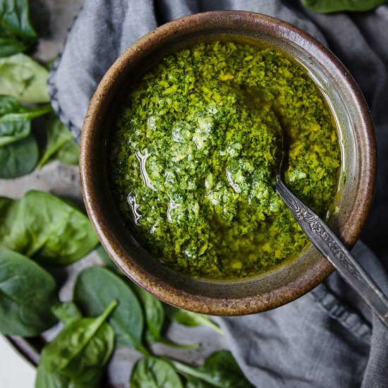 Cheesy Vegan Keto Pesto - Recipe photo by KetoDietApp
