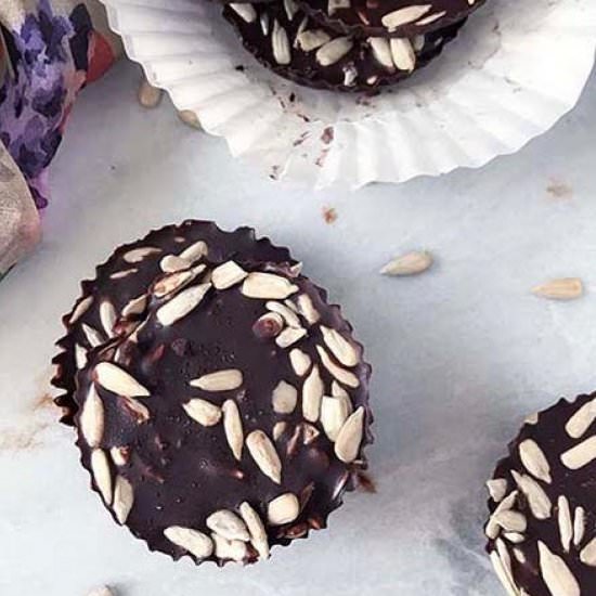 Sunflower Seed Chocolate Coins - Recipe photo by goodiegoodieglutenfree