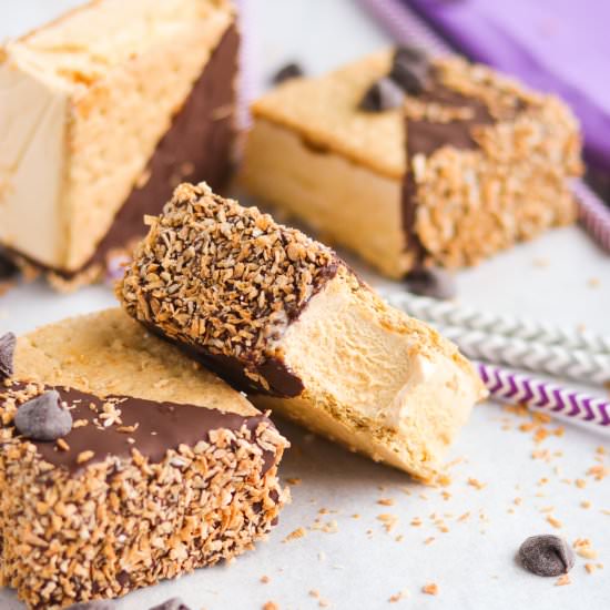 Samoa Ice Cream Sandwiches - Recipe photo by A baJillian Recipes