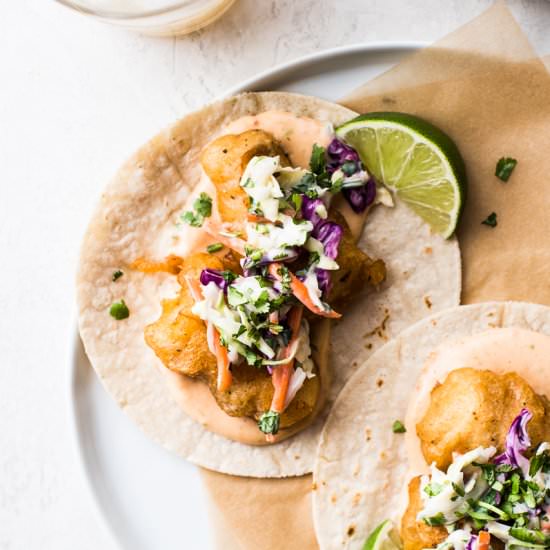 Baja Fish Tacos - Recipe photo by isabeleats